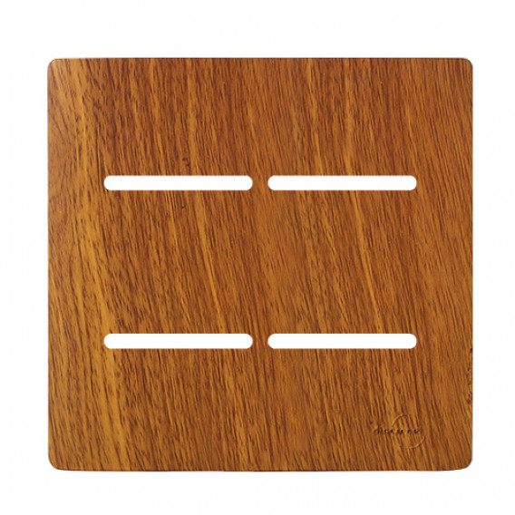 Placa 4x4 4 Interruptores - Novara Cumaru